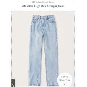 Abercrombie 90s Ultra Hight Rise Straight Jeans